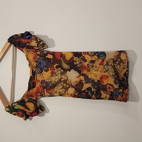 P.17 UO Retro Fruit Off-Shoulder Mini Dress Size M - Picture 6 of 6